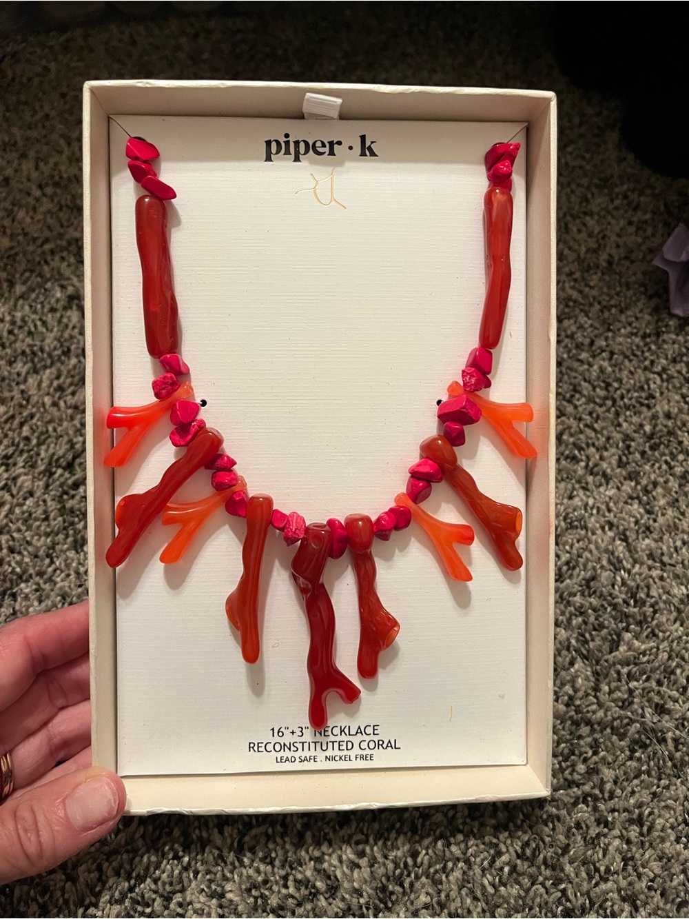 Piper K coral necklace